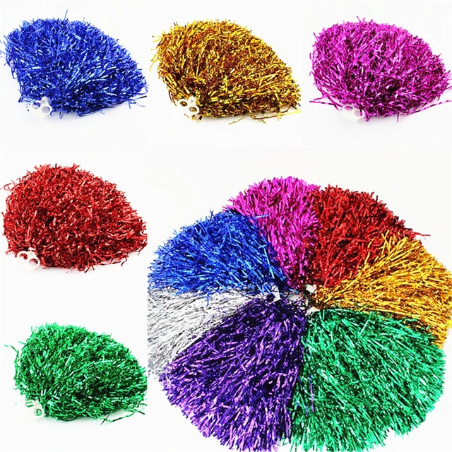 40CM Cheerleader sports pompons (6 pieces/lot) PVC Cheerleader pompoms Game  Cheerleading supplies Color can free combination