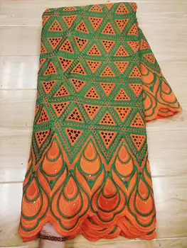 

Swiss lace fabric 2020 latest embroidery African cotton fabrics Swiss voile lace popular Dubai style african material 5yards