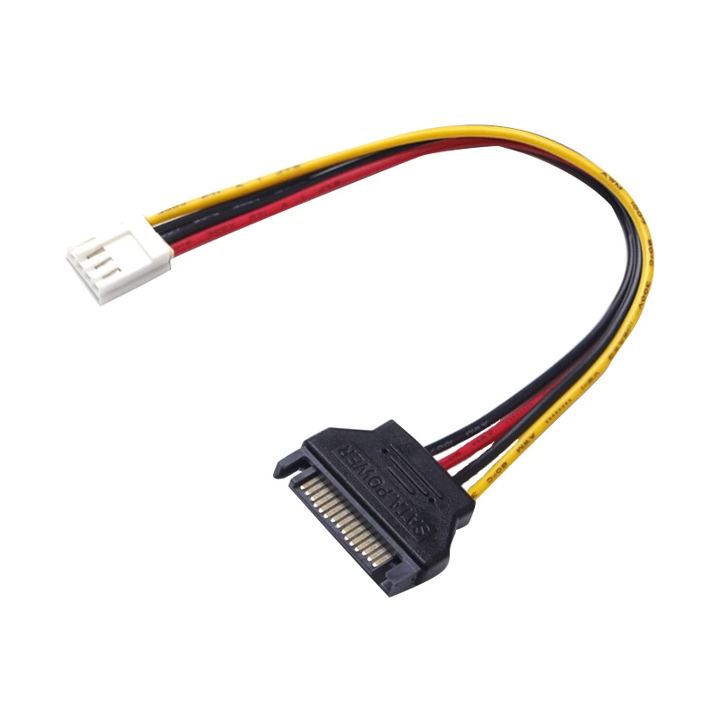 Кабель SATA 15Pin папа 4Pin женский FDD флоппи адаптер Жесткий диск кабели питания шнур 20
