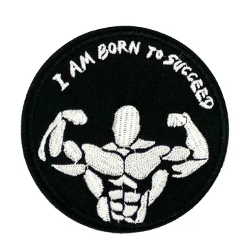 

3'' I am Born To succeed Gym Bodybuilding muscle Embroidered Iron On Patch