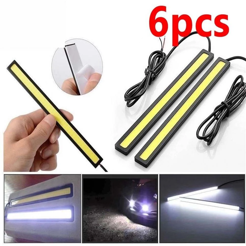 6 шт. AC/DC 12V 17 см Dagrijverlichting водонепроницаемый Wit DRL светодиодный авто лампы газа