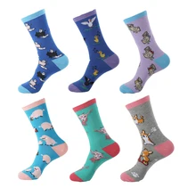 VPM, хлопковые, цветные, женские, плотные носки, Harajuku, зимние, теплые, новинка, милые, кавайные, забавные, поросенок, для девочек, рождественский подарок