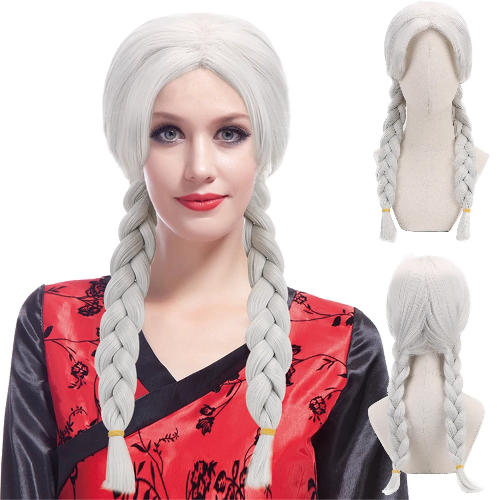 Mexico Day Of The Dead Coco Cosplay 21 White Synthetic Hair 2x
