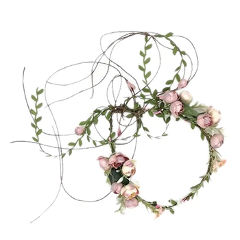 

Adjustable Bridal Wreath Headdress Corolla Hair Wreath Seaside Holiday Wreath