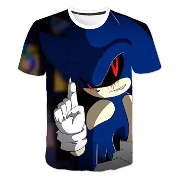 

2020 3d Sonic The Hedgehog Printed Children 'S Wear High Quality Cute Girl Short Sleeve Summer New Cute Cartoon Boy T -Shirt 4 -