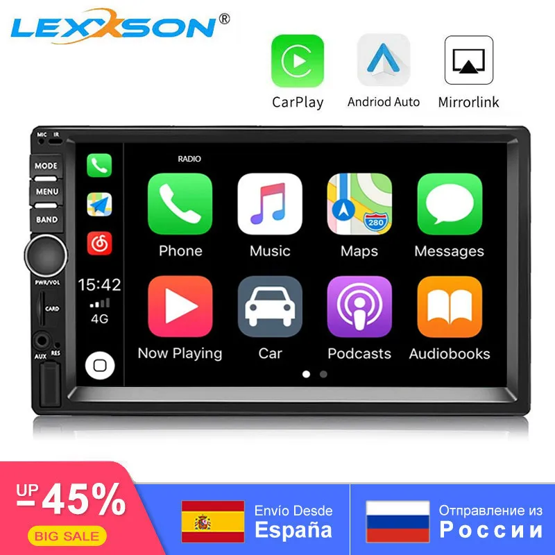 

2Din Android 9.0 Car CarPlay Radio DVD Stereo RDS AutoRadio 7" 1024*600 TouchScreen GPS Navigation Bluetooth MirrorLink