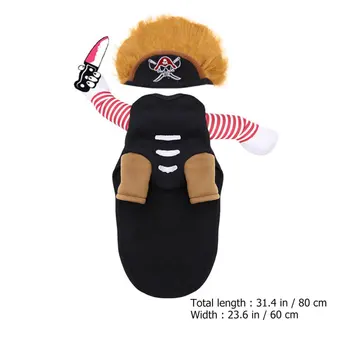

1Set Halloween Dressing Pet Costume Funny Creative Dog Clothes (Black)