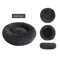 Lit pour chien Super doux, Long beignet en peluche, chenil rond pour chien, tapis de coussin confortable et moelleux, chaud d'hiver pour maison de chien et de chat, entrepôt ue 4
