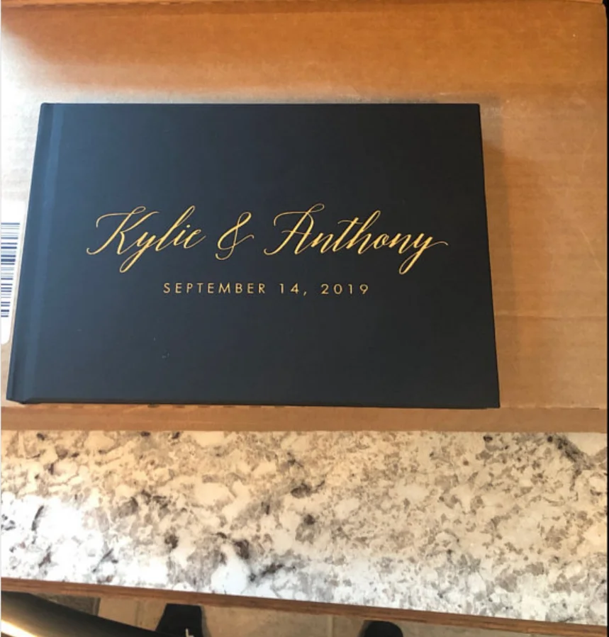 Pribadi Mawar Foil Emas Pernikahan Buku Tamu Kaligrafi Nama Pemandangan Ulang Tahun Bridal Shower Masuk Album Pilihan Warna Tanda Tangan Buku Tamu Aliexpress