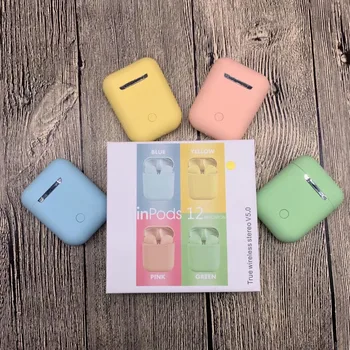 

i12 tws Macaron i12 Earphones Bluetooth 5.0 Touch Control Model Auto Pairing Stereo Earbuds Earpiece for iphone xiaomi huawei