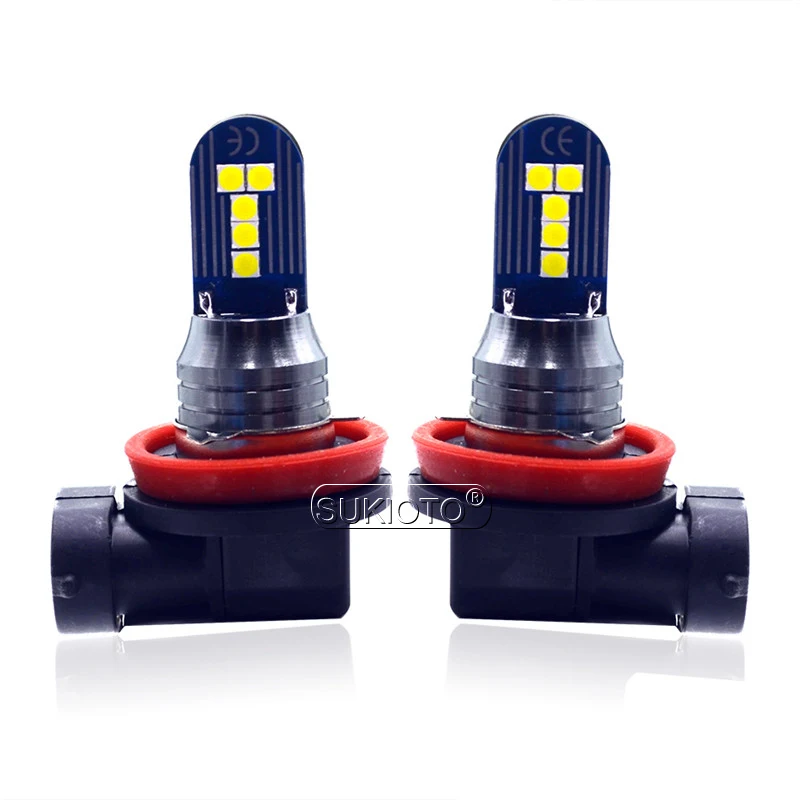 SUKIOTO 2PCS 2020 New Super Bright H4 LED Fog Lamps H7 H8 H11 9005 HB3 9006 HB4 Lemon Green Car Light Fog Running Bulb (8)