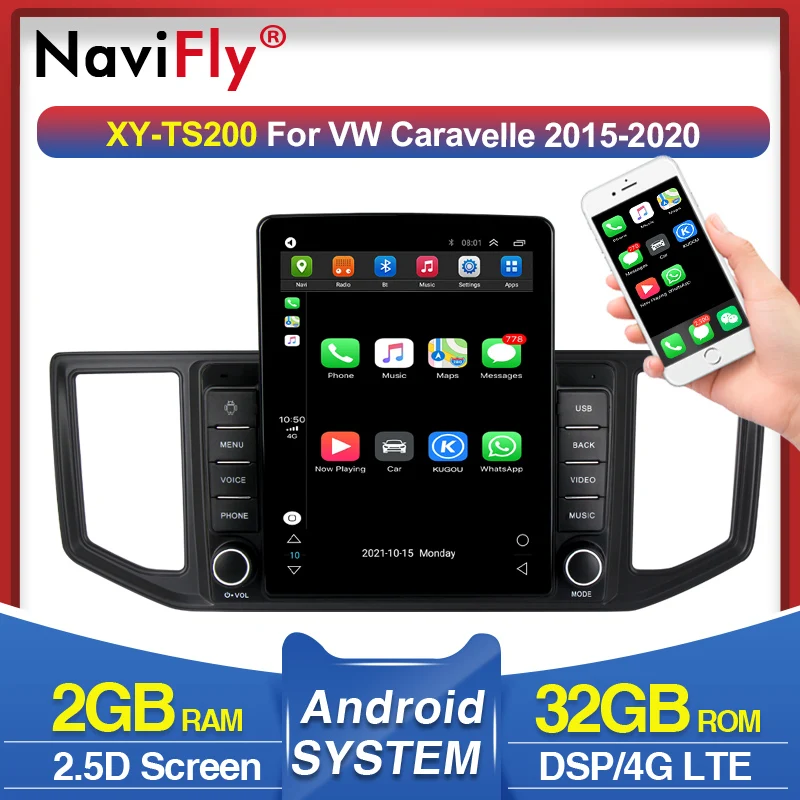 9 5 дюймовый Тесла стиль экрана 1024*768 DSP Android для VW Caravelle 2015-2020 автомобильный Радио