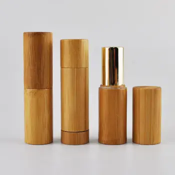 

Cosmetic packaging Empty lip balm tube bamboo lipstick container, lip balm container bamboo lipstick tube ,lip gloss wand tubes