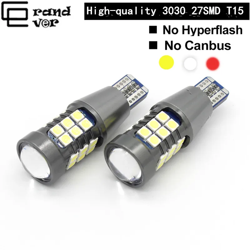 1 шт. W16W T15 светодиодный лампы 3030 27SMD ошибок автомобиля высокого светильник Canbus