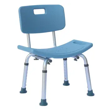 

Heavy-duty Aluminum Alloy Old People Backrest Bath Chair Blue ship from US drop shipping