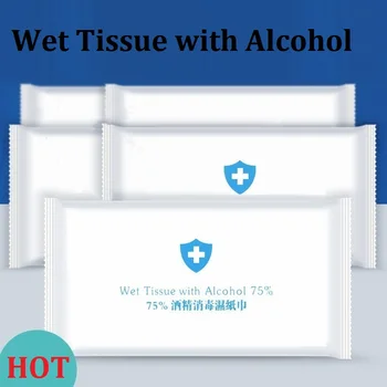 

Wet Wipes Antiseptic Pads Alcohol Swabs Cleaning Tissue Box 50pcs Skin Care Sterilization First Aid Disinfection