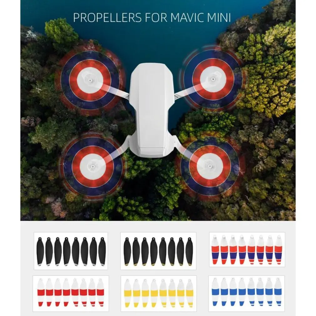8 шт./компл. углеродного волокна складной Quick Release Propeller вращение по часовой стрелке и против реквизит для DJI MAVIC мини-Дрон Квадрокоптер с дистанционным управлением