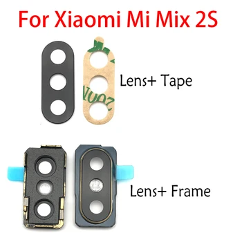 

New For Xiaomi Mix 2S Rear Camera Glass Lens Cover With Frame Holder with Sticker Replacement Spare Parts