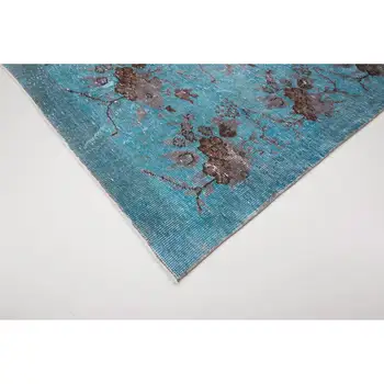 

166x264 Cm Turquoise Handmade Over Dyed Rug-5x9 Ft