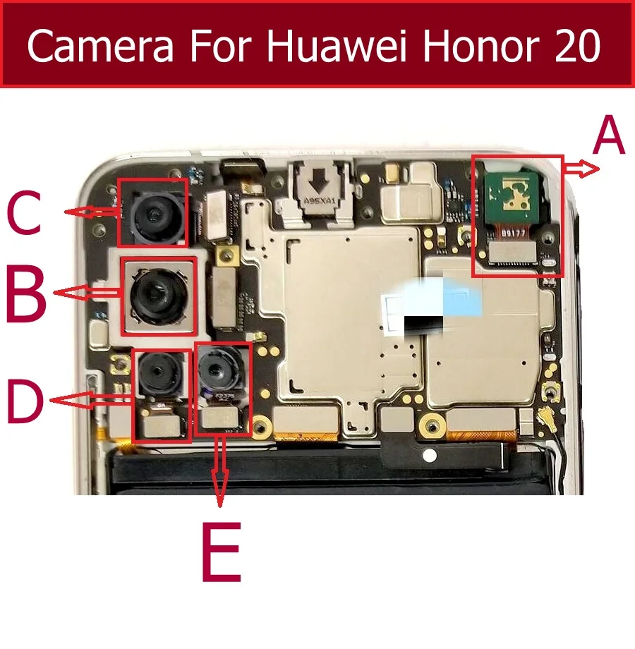 Передняя Задняя камера для Huawei Honor 20 YAL-AL00 YAL-L21 основная задняя широкоугольная с