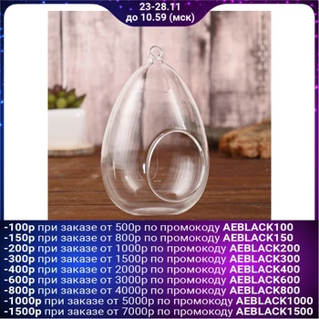 

Florarium "drop-shaped" Dia. holes 5,5 cm 9*9*16 cm 4642783