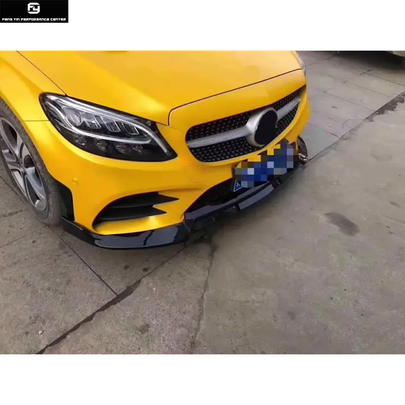 W205 C260 C200 C63 углеродного волокна передний бампер спойлер для Benz W205 C300 стайлинга автомобилей