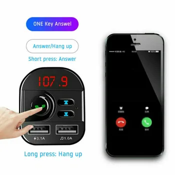

Bluetooth Car FM transmitter MP3 Player Hands Free Adjustment Microphone