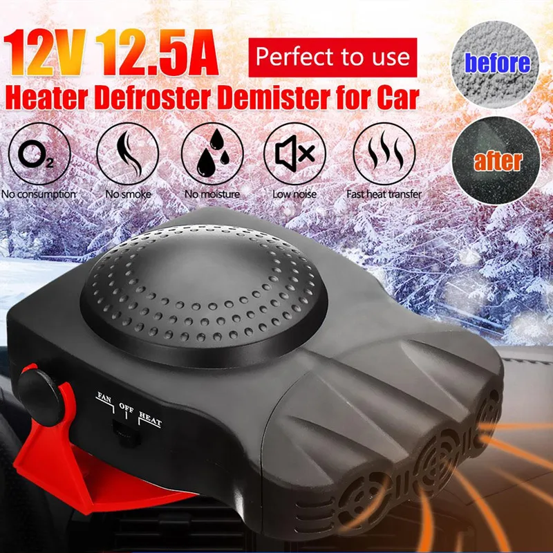 2 в 1 Автомобильный Вентилятор Hearter 150 Вт автоматический обогреватель портативный нагревательный вентилятор с поворотной ручкой электрический обогреватель для салона автомобиля