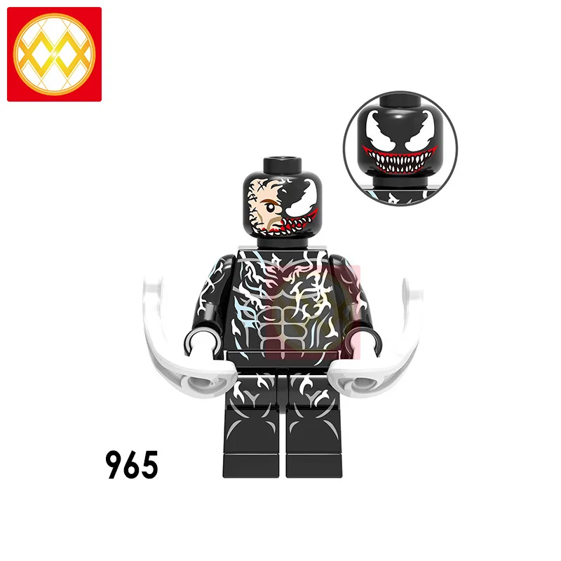 Одиночная Marvel Super Hero Agent Anti Venom Carnage Riot Spider Man Venom Eddie Brock строительные блоки Набор Модель игрушки для детей - Цвет: XH965