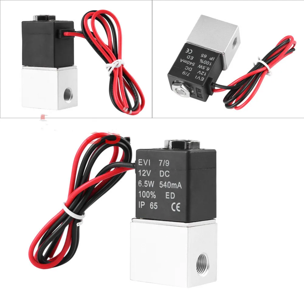 DC 12V 24V 110V 220V электромагнитный клапан 1/4 &quot1/8&quot 2 Way нормально закрытый прямого