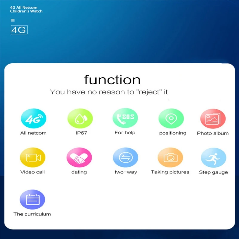 4G Kids Smart Watch GPS LBS Tracker WIFI Location SOS Call Camera Children HD Video Call Waterproof Smart Watch for IOS Android