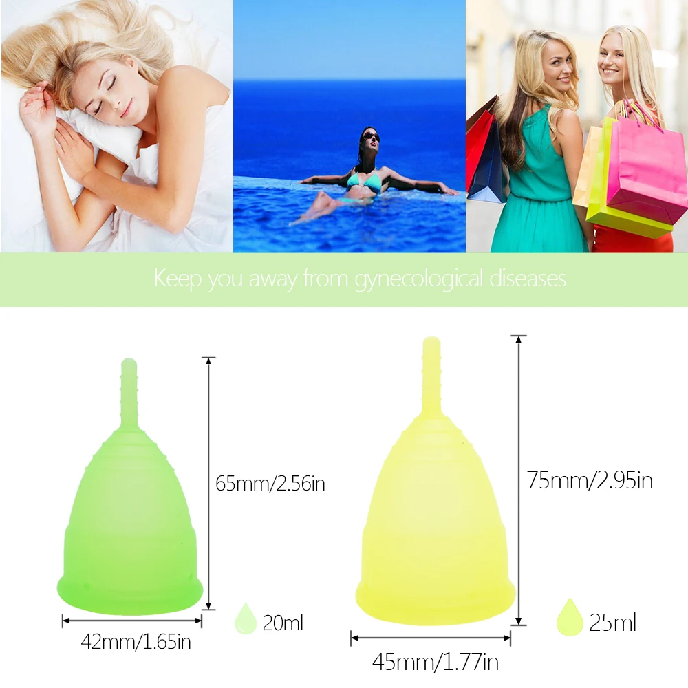 Многоразовые менструальные чаши чаша для периода здравоохранения медицинская