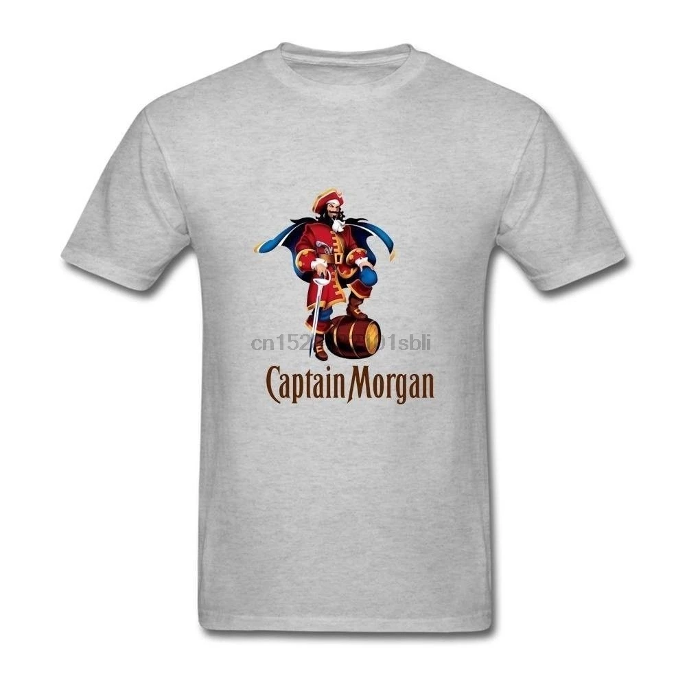 Captain Morgan Logo Mens T Shirt Short Sleeve Casual Tops Tee Fashion Sleeves Cotton Free Shipping | Мужская одежда