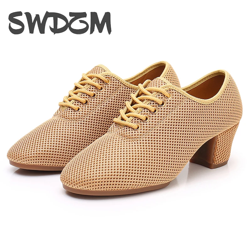 Dance Shoes Women Dance Shoes Ballroom Latin Dance Shoes Lady Modern Tango For Boy Girl Sneaker Jazz heeled 3.5/5cm