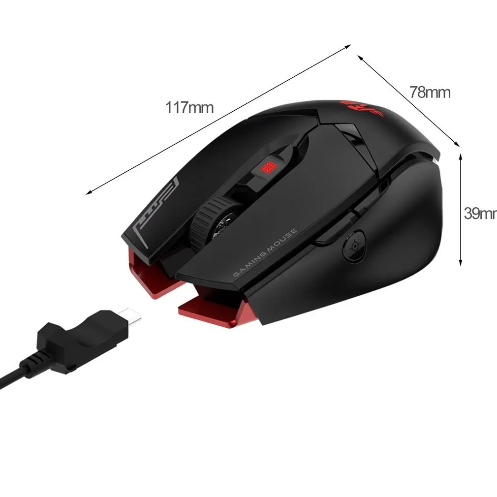 M01 программируемая оптическая игровая мышь с 12000 dpi и RGB светодиодный подсветка 7 клавиш проводная USB мышь для ПК настольный компьютер