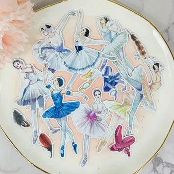 

14Pcs/Pack Ballet Dancing Girls Sticker DIY Scrapbooking Album Junk Journal Planner Decorative Stickers