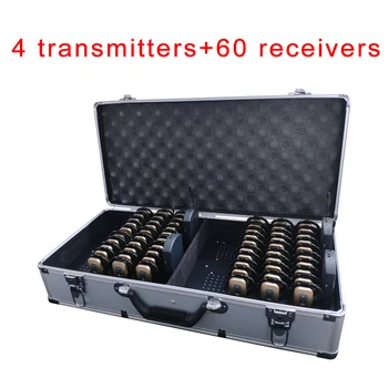 

Wireless Tour Guide System ( 4 Transmitters +60 Earhook Receivers +1 Charging Station ) simultaneous translation device