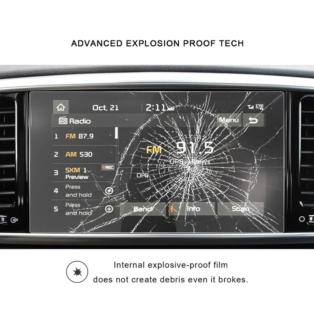 RUIYA Защита экрана для Kia Sportage QLE автомобильный навигационный сенсорный центральный дисплей, 9H защитная пленка из закаленного стекла