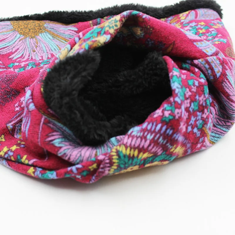 Neue Mode Frauen Winter warme Mützen Schädel Schal zwei gebrauchte Unisex Strick Mädchen Hut Kappen Blumen weibliche Gorras Outdoor Knochen Verkauf – Detail 5
