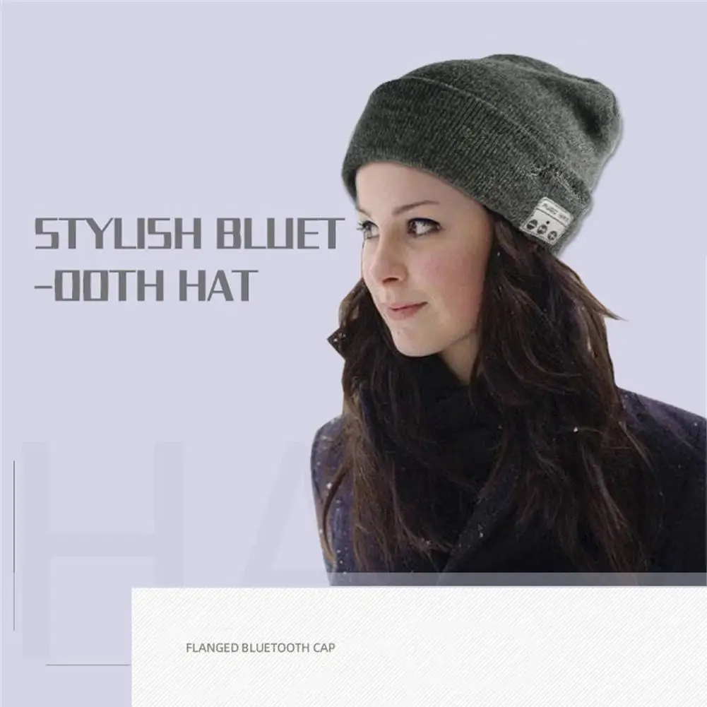 Warm Beanie Hat Bluetooth Earphone Music Hat Winter Wireless Headphone Cap Headset for Samsung S10 S9 S8 iPhone Motorola E G X Z