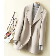 Осень и зима новое тонкое маленькое шерстяное пальто женский короткий параграф Nizi рубашка Хепберн ветер прилива