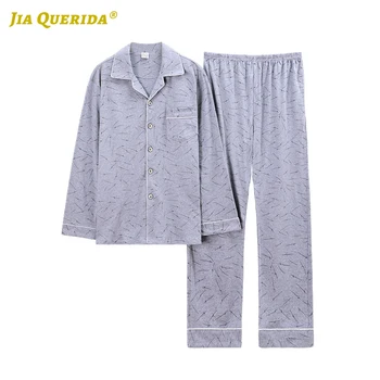 

Pajamas Set Soft Front Pocket Long Sleeve Long Pants Sleepwear Fashion Style Casual Style Man Clothes Spring Autumn Man Clothes