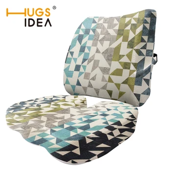 

HUGSIDEA Car Seat Cushion And Lumbra Cushion Set Shattered Improvisational Coccyx Memory Cotton Slow Elastic Home Office Cushion