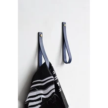 Кожа+ латунь вешалка для одежды настенный крючок декоративный держатель для ключей шляпа шарф сумка вешалка для хранения ванной комнаты