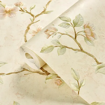 American Garden Small Flower Non-woven Wallpaper Retro Vine Bedroom Living Room TV Background Wall Paper