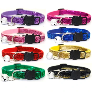 

Cat Collar With Bell Adjustable Buckle Collar For Cat Puppy Collars Leash Cat Collar Harness Kitten Pet Supplies Cat Accessories