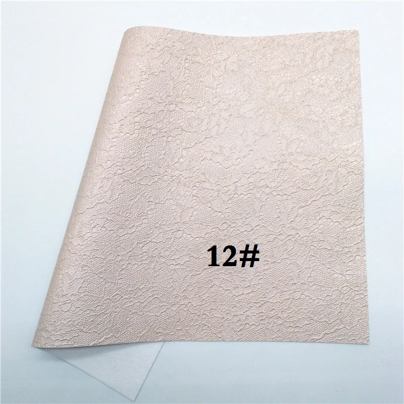12 Glitterwishcome 21X29 см A4 размер винил для бантов кружево тиснение искусственная ткань, синтетическая искусственная кожа листы для бантов, GM608A - Цвет: 12