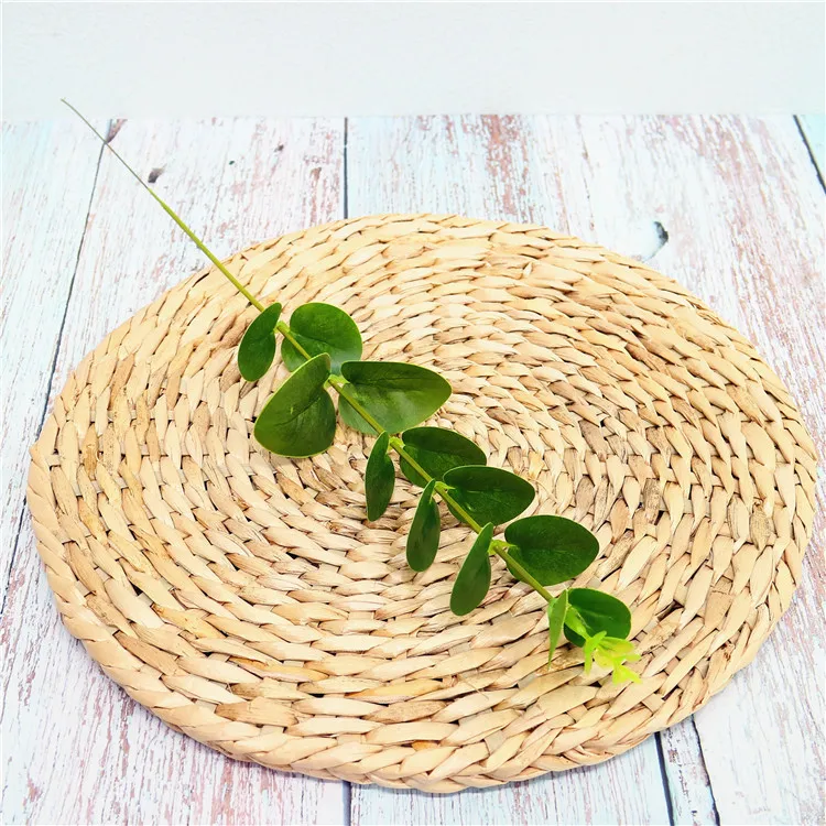 dark green Farmhouse style eucalyptus money leaf fake plants home decorative plant artificial succulents greenery 46cm - Цвет: dark green