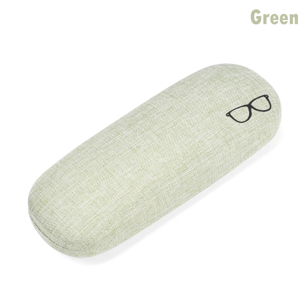 green 1 шт., новые модные мужские, женские, детские кожаные очки для глаз, жесткий защитный чехол для очков для чтения, портативный чехол для солнцезащитных очков - Цвет: green