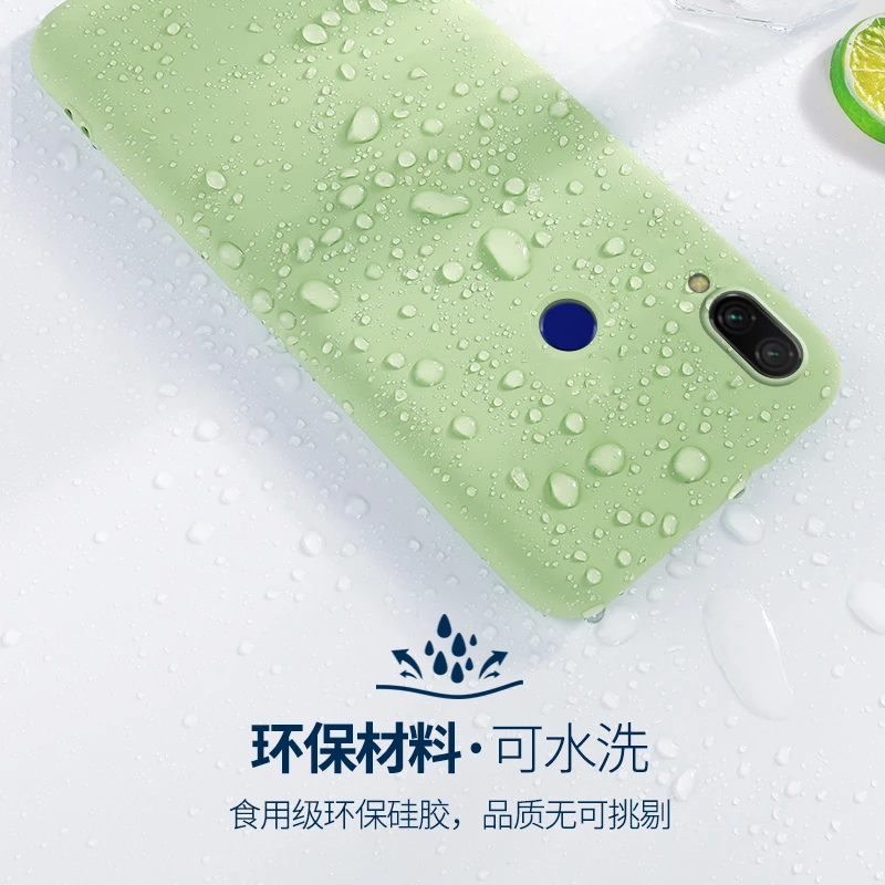 For Xiaomi Redmi 7A Case Cover for Xiaomi Redmi 7A Phone Case Soft Rubber Shell Fundas Liquid Silicone Case For Xiaomi Redmi 7A